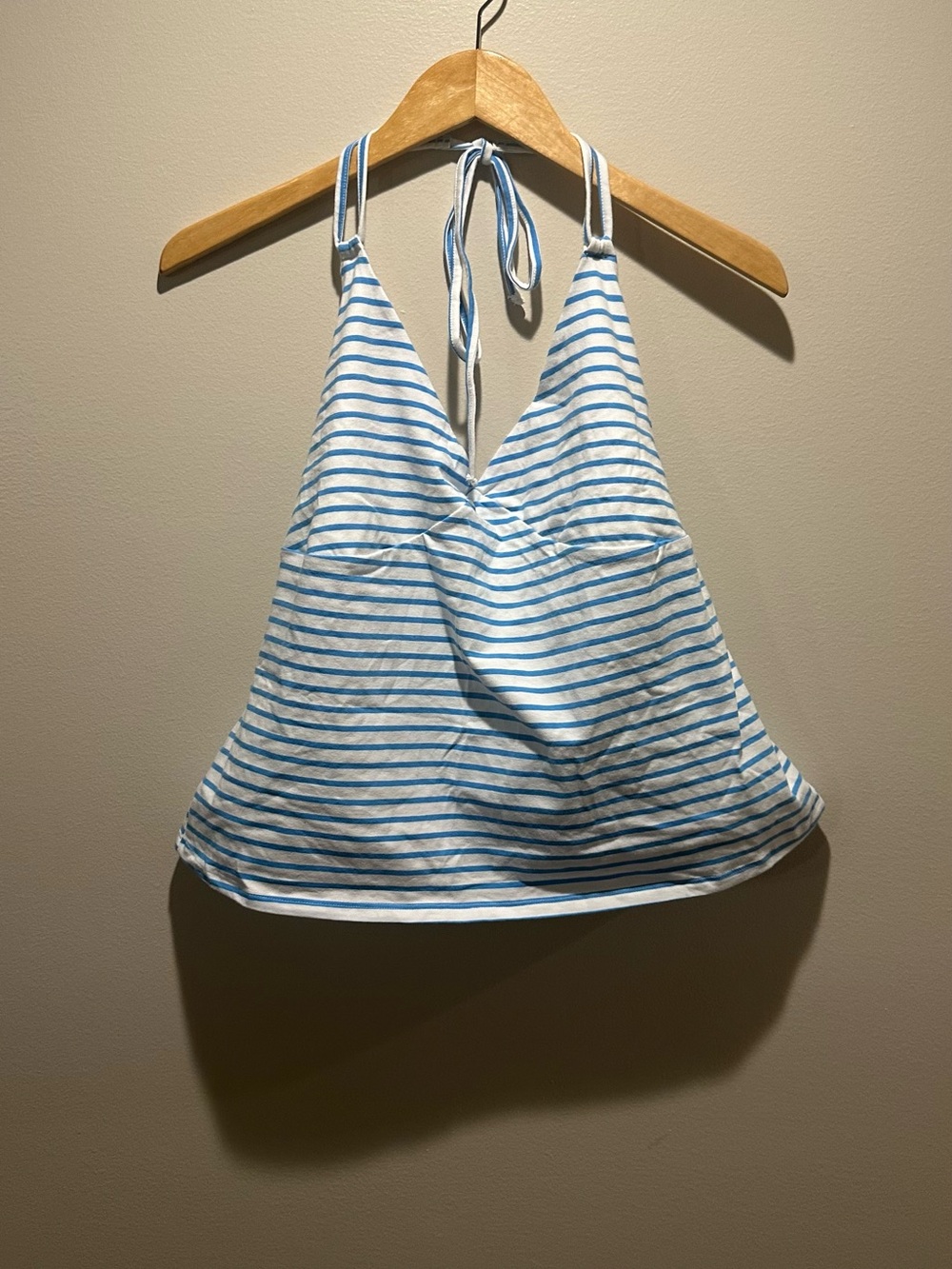 wild fable Blue and White Striped Halter Tank Top